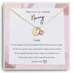 Nanny Gift Necklace  - Nanny Thank You Gift  - Nanny Goodbye Gift  - Babysitter Gift - Appreciation Gift - Nanny Birthday Gifts