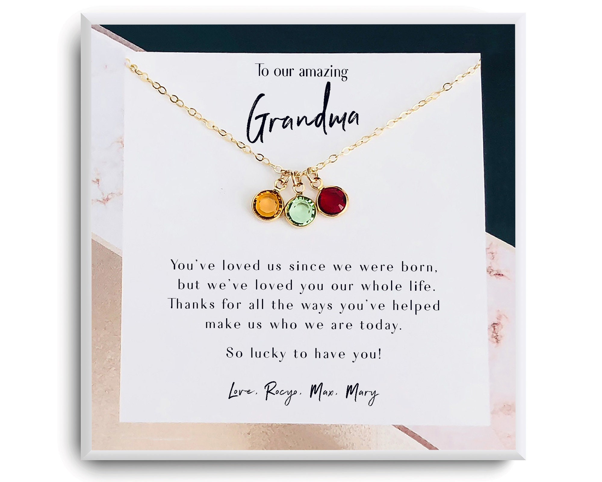 Grandmother Necklace Personalized 
