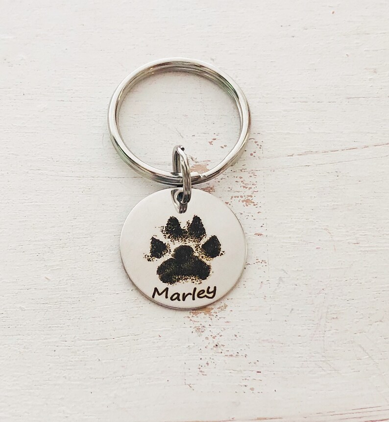 Pet Memorial Keychain Personalized Pet Loss Keychain Dog Etsy
