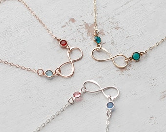 Regalo bonus per la figlia / Collana con cuore infinito in