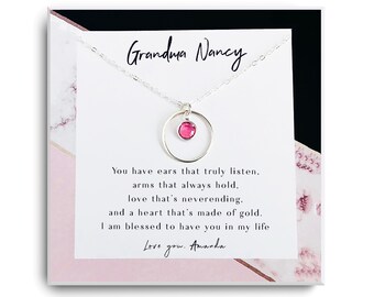 Grootmoeder Cadeau - Oma Cadeau - Oma Huwelijkscadeau -Oma Cadeau - Oma Verjaardag ketting - Moederdag Cadeau Gepersonaliseerd Cadeau