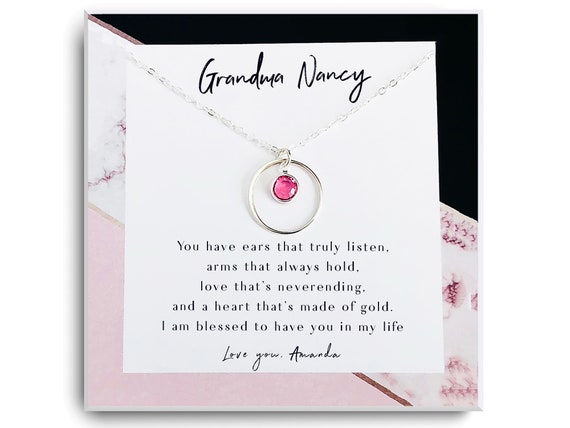 Grandmother Gift - Grandma Gift - Grandma Wedding Gift -Grandma Present - Grandma Birthday necklace - Mothers Day Gift Personalized Gift
