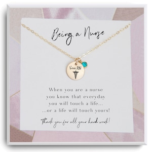 Nurse necklace - Nurse Thank You gift for nurses Gift ideas - Personalized Nurse Gift - Nurse Appreciation Gift - Thank you gift necklace