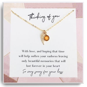 Thinking of you Gift - Sympathy Gift loss of sister - Loss of Sister Necklace - Sister Memorial Gift - Condolences Gift - Cheer up gift