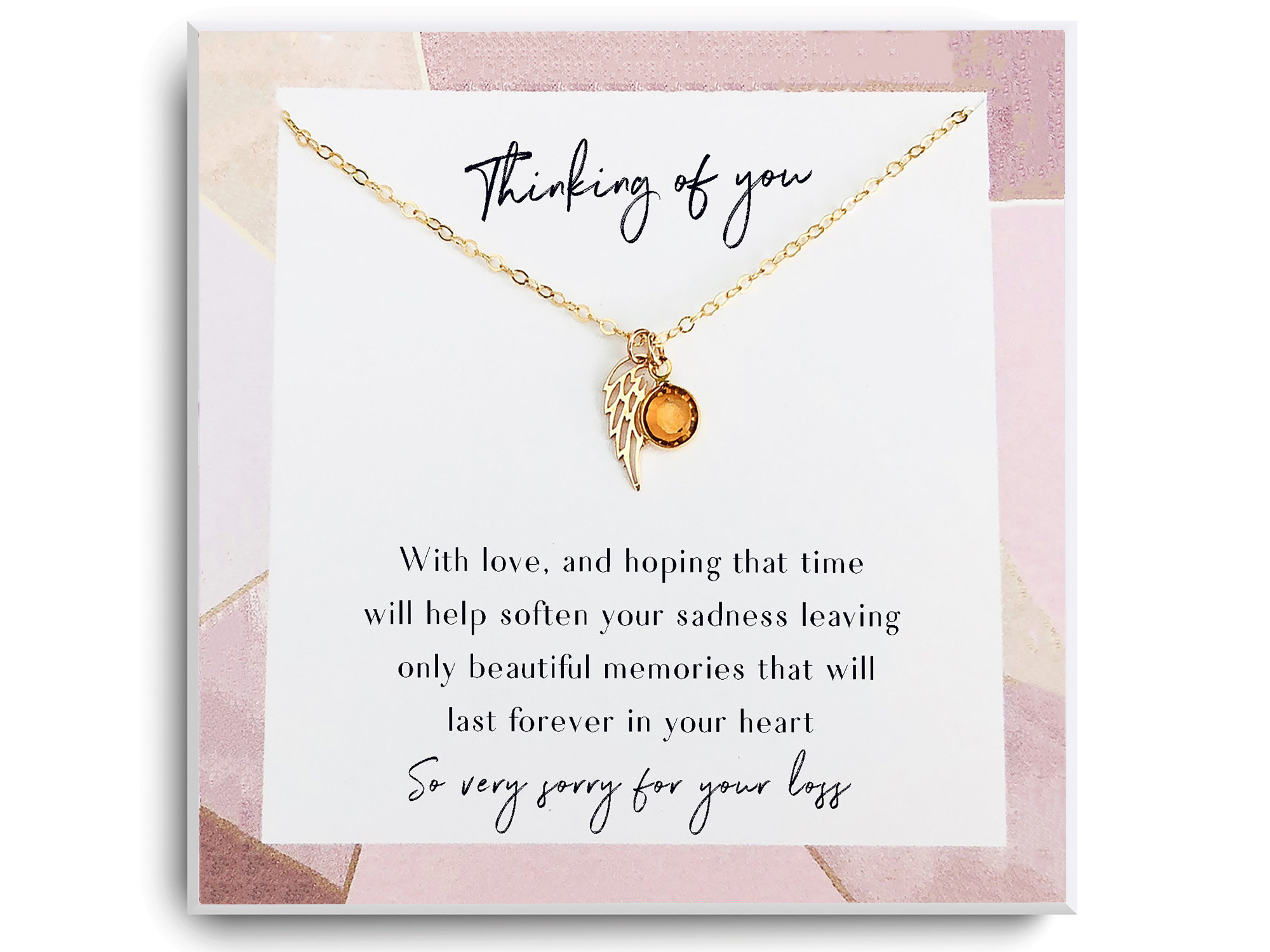 Thinking of you Gift - Sympathy Gift loss of sister - Loss of Sister Necklace - Sister Memorial Gift - Condolences Gift - Cheer up gift