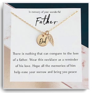 Condolence gift for loss of father - In Memory of Dad Sympathy Gifts - Loss of Dad Necklace - Memorial Necklace - Gift for grief