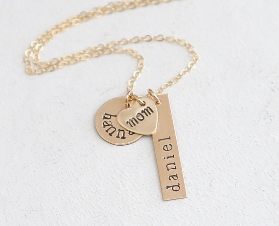 child name necklace for mother