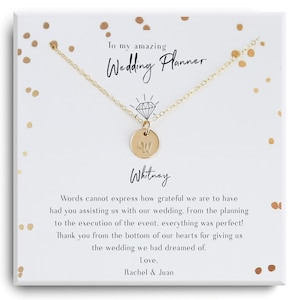 Hochzeitskalender Geschenk Kette - Hochzeitskalender Geschenk, EventPlaner Geschenk, Dankesgeschenk, Geschenk von Braut - Gold, Silber, Roségold