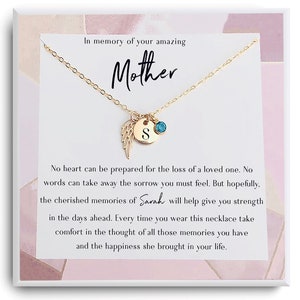 Verlust der Mutter Geschenk - In Erinnerung an Mutter - Trauer Geschenk - Mutter Erinnerung Halskette - Mutter Erinnerung Geschenk - Trauernde Tochter - Beileidskarte