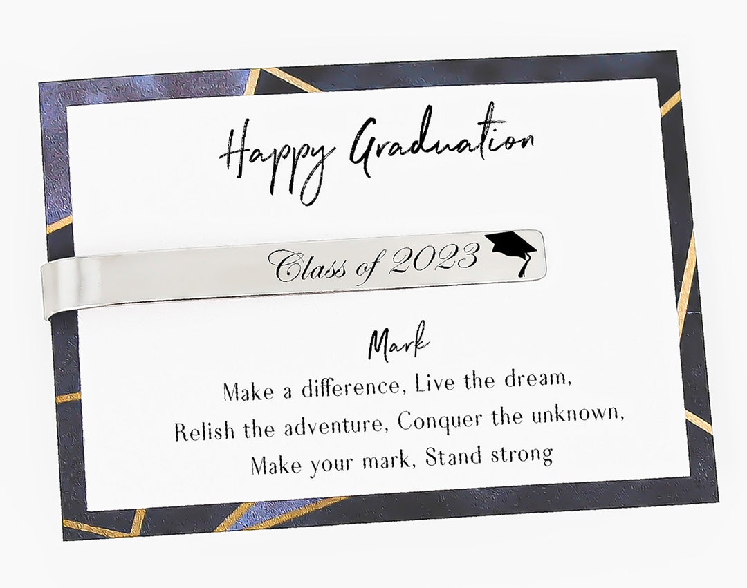 Graduationtie Personalized Graduation Gift Class of 2025 Tie Clip Graduation Tie Bar ...