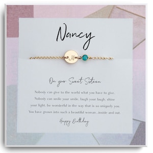 Süßes 16 Geschenk Armband - Sweet Sixteen - 16. Geburtstag - Geschenk für Tochter, Nichte, Patin, Enkelin, Freundin, Stieftochter, Schwester