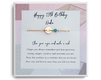 13th birthday girl - 13th birthday gift Bracelet - Thirteenth Birthday Bracelet - Gift for 13 year old girl gifts - 13th Golden Birthday