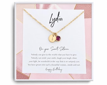 Sweet 16 Gift necklace - Sweet Sixteen - 16th Birthday - Gift for Daughter, Niece, Goddaughter, Granddaughter, Friend, Stepdaughter,sister
