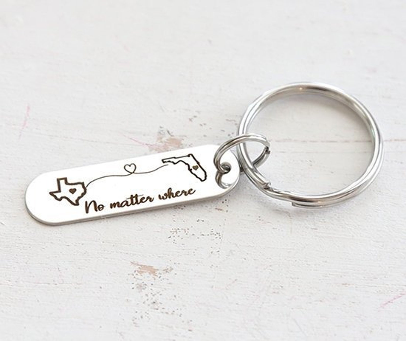 Personalized Keychains Mom Gift No Matter Where Keychain Etsy