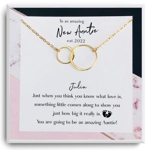 New Aunt Necklace - New Aunt Gift for New Auntie Gift For Soon to be Aunt Reveal to Aunt to be Gift Aunt announcement Promoted to Aunt Gift