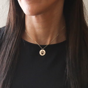 Paw Print Necklace - Actual Pawprint - Personalized Pet Memorial Jewelry - Cat or Dog Pawprint - Gold, Silver- In memory of Dog- Engraved