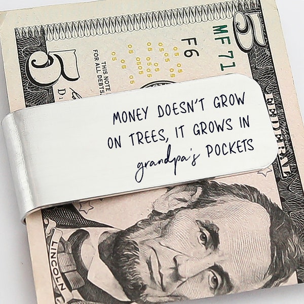 Grandpa Gift birthday - Papa Gift ideas - Grandpa Money Clip - Grandpa Gift personalized - Pawpaw Gift - Dad Gift - Grandpa Gift funny