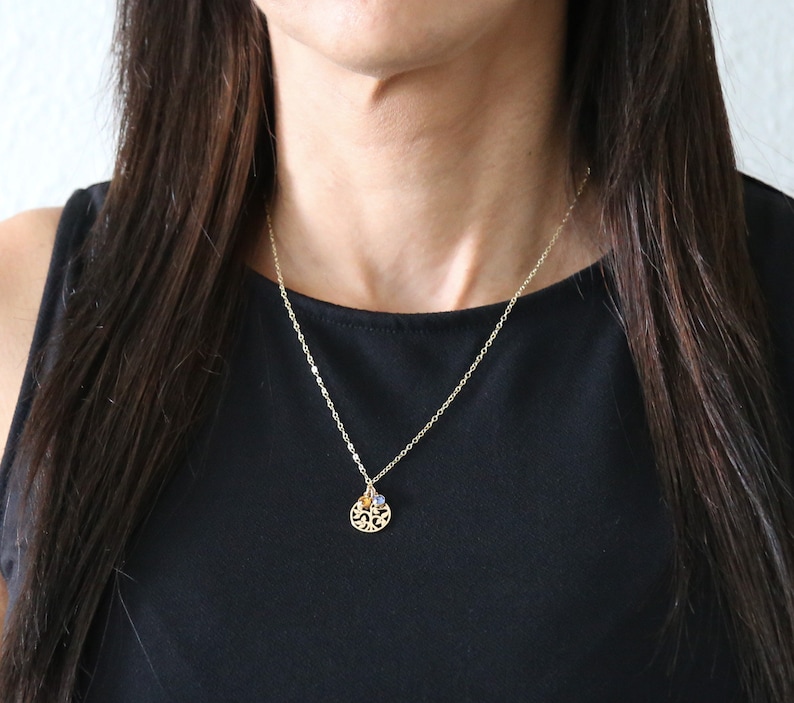Birthstone Necklace For Mom Family Tree Necklace Gold Mother Necklace Mothers Necklace Personalized Mothers Necklace -Gift For Mom