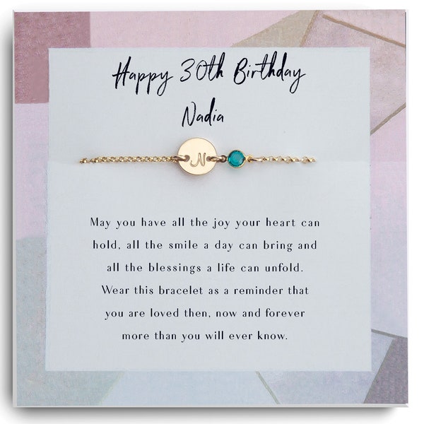 30th birthday Gift Bracelet - 30th birthday gift for women -Birthday Gift for her - Gift for 30 year old gifts - 30th Golden Birthday Gift