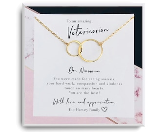 Thank you gift for veterinarian - Veterinarian Gift Necklace - Vet Tech Gift necklace - Vet Gift - Vet appreciation gifts - Retirement Gift