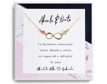Abuela Y Nieta Necklace - Spanish Grandma Granddaughter Gift  - Abuela Necklace - Nieta Jewelry - Abuela Nieta Cumpleaños - Gift for abuela