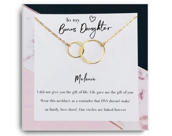 Bonus Daughter Gift - Step Daughter Gift - Stepdaughter Necklace - Daughter Jewelry - Step Daughter Birthday, Wedding Gift - Valentines Gift