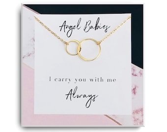 Twin Loss Ketting - Dubbele Miskraam - Miskraam Gift - memorial Gift - Baby verlies - Sympathie cadeau voor verlies baby, kind - Angel baby
