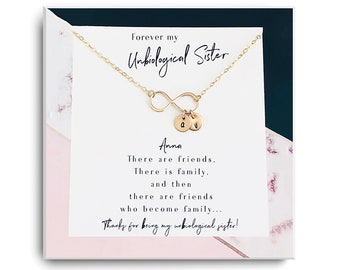 Unbiological sister necklace  - Soul Sister  - Big Little Sorority  - Sister in Law Necklace - Sister Gift  - Tribe Necklace - Birthday Gift