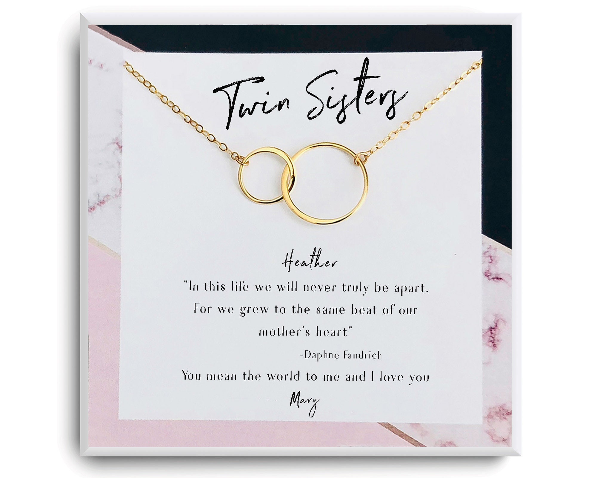 Twin sale sister jewellery