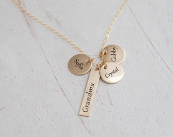 Personalized Grandmother Jewelry - Best Nana Ever - Grandma Necklace with Names - Nana Necklace - Grandma Gift - Gift from Grandkids