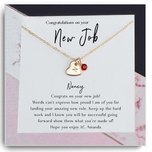 Neue Job Geschenk Halskette - Glückwunsch Geschenk neue Stelle - Kollegin Abschiedsgeschenk - Neue Job Geschenke für Frau - Abschiedsgeschenke Glück Abschied