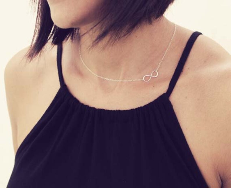 Infinity Necklace Tiny Infinity Necklace Silver Infinity Necklace Gold Infinity Necklace Sideways Necklace Dainty everyday Necklace