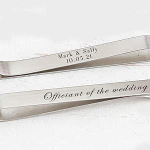 Personalized Officiant Gift for men - Officiant Tie Clip Officiant Tie Bar Gift For Wedding Party Tie Clip For My Officiant Pastor proposal