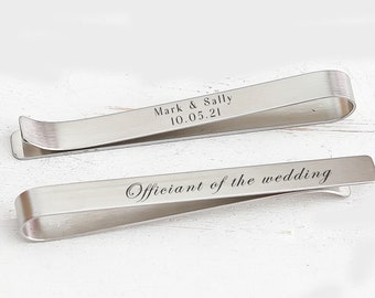 Personalized Officiant Gift for men - Officiant Tie Clip Officiant Tie Bar Gift For Wedding Party Tie Clip For My Officiant Pastor proposal