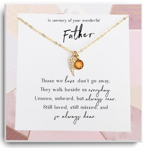 Loss of Father Gift, Dad Memorial Gift Dad condolence gift, Grief Gift, Father Remembrance Necklace, Sorry for your loss ,Sympathy Gift loss