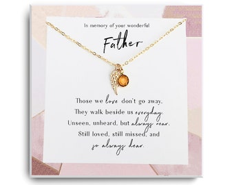 Loss of Father Gift, Dad Memorial Gift Dad condolence gift, Grief Gift, Father Remembrance Necklace, Sorry for your loss ,Sympathy Gift loss