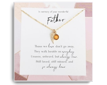 Loss of Father Gift, Dad Memorial Gift Dad condolence gift, Grief Gift, Father Remembrance Necklace, Sorry for your loss ,Sympathy Gift loss