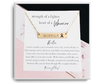 Warrior Gift Necklace  - Strength of a Fighter -  Survivor Jewelry - Cancer treatment Gift-  Strength Keepsake • Gift of Encouragement