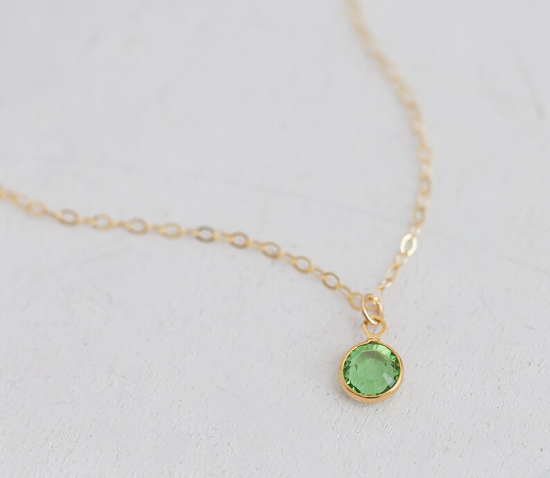 Girls Birthstone Necklace April Birthstone Necklace Little Etsy