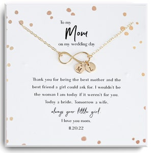 Regalo della madre della sposa - Regalo della madre della sposa dalla figlia - Collana della madre della sposa - Regalo personalizzato per il giorno del matrimonio della mamma