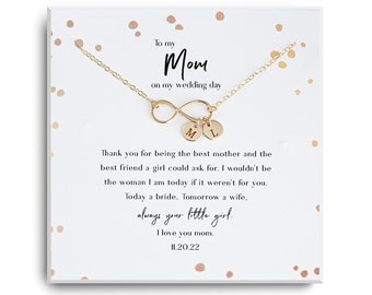 Mother of the Bride Gift - Mother of the Bride Gift from Daughter - Mother of the Bride Necklace - Personalized Mom Wedding Day Present