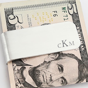 Dinero grabado Clip dad Gift - Husband Birthday Gift - Monogrammed money Clip - Personalizado con mensaje personalizado - Groomsmen Gift
