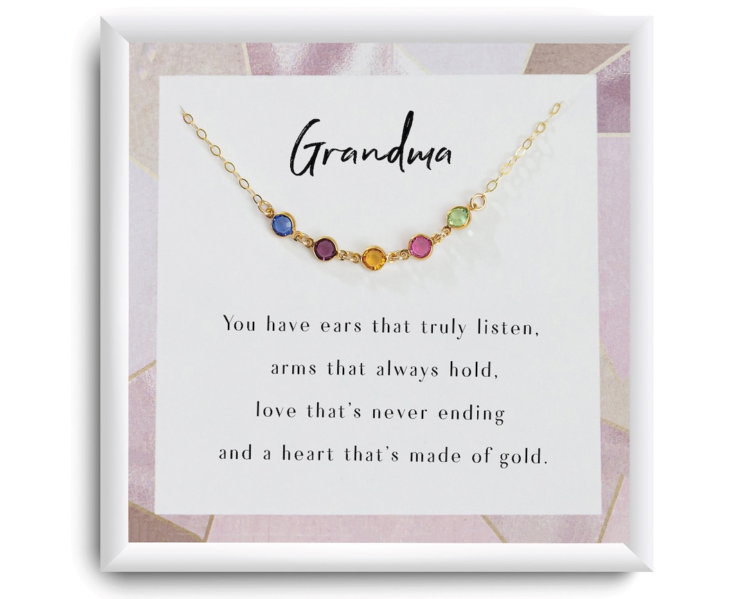 Grandma necklace hotsell with birthstones