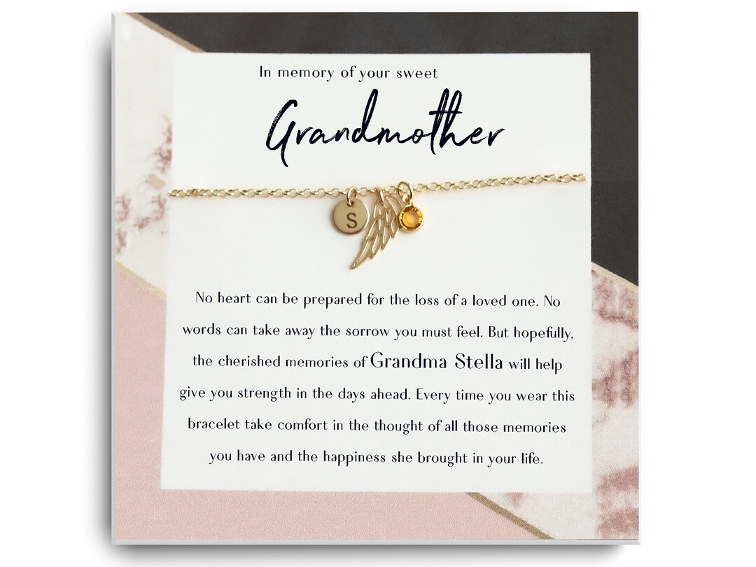 Loss of Grandmother Gift Bracelet - in Memory of Grandma - Sympathy ...