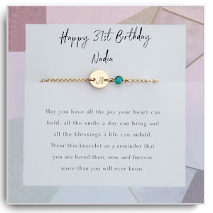 31st birthday Gift Bracelet - 31th birthday gift for women -Birthday Gift for her - Gift for 31 year old gifts - 31st Golden Birthday Gift