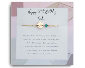 31st birthday Gift Bracelet - 31th birthday gift for women -Birthday Gift for her - Gift for 31 year old gifts - 31st Golden Birthday Gift