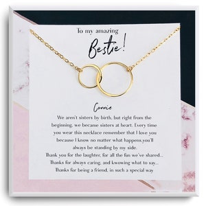 Vriend Cadeau voor Vrouwen- Vriendschap Sieraden voor 2 3 4 5 6 - Beste Vriend cadeau verjaardag - Bestie ketting - 2 Cirkel ketting - Weggaan Cadeau