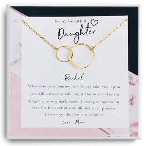 Regalo della figlia dalla mamma alla figlia Collana per il regalo della figlia per la figlia dalla mamma Regalo dal papà alla figlia Regalo di compleanno, Laurea