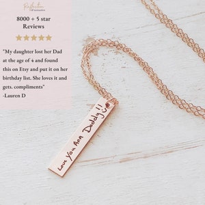 Kids Drawing Necklace Actual Handwriting Necklace Your Child's Drawing Jewelry Your Handwriting Necklace Signature Necklace image 7