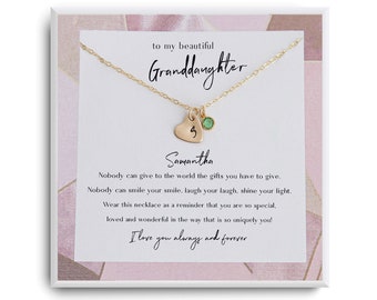 Granddaughter gift - Gift for granddaughter - Granddaughter necklace - Graduation Gift - Personalized granddaughter's birthday gift